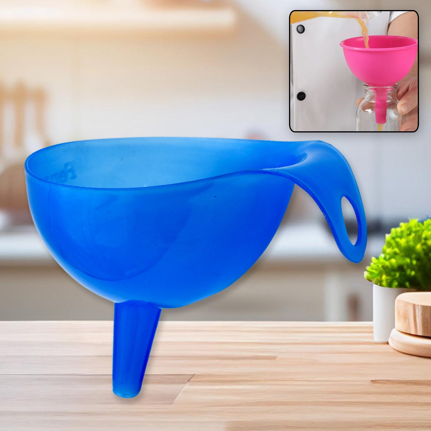 17555 Plastic Funnel For Pouring Oil, Sauce, Water, Juice Cooking Oil, Powder, Small Food-Grains Food Grade Plastic Funnel (1 Pc) 17555 Plastic Funnel For Pouring Oil, Sauce, Water, Juice Cooking Oil, Powder, Small Food-Grains Food Grade Plastic Funnel (1 Pc)